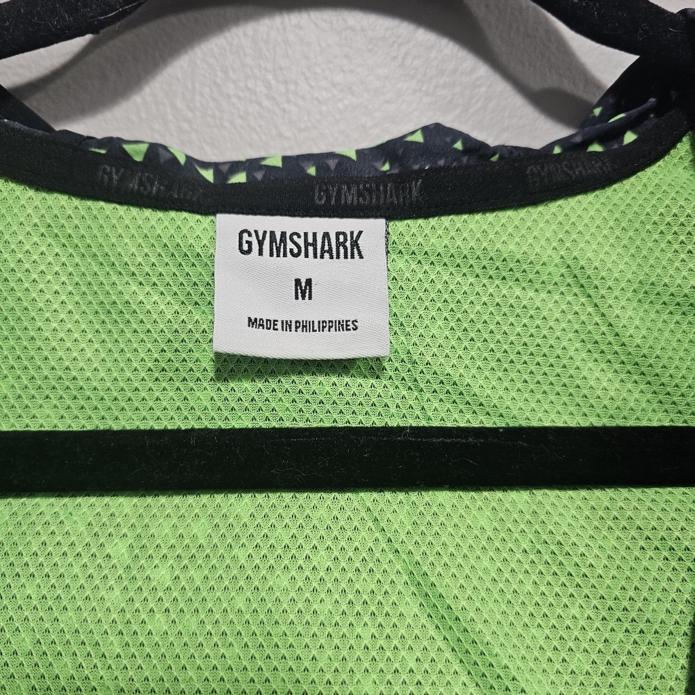 Gymshark Sport Windbreaker Jacket Men's Size Medium Fluo Lime Green Black A2A7I - Picture 4 of 9
